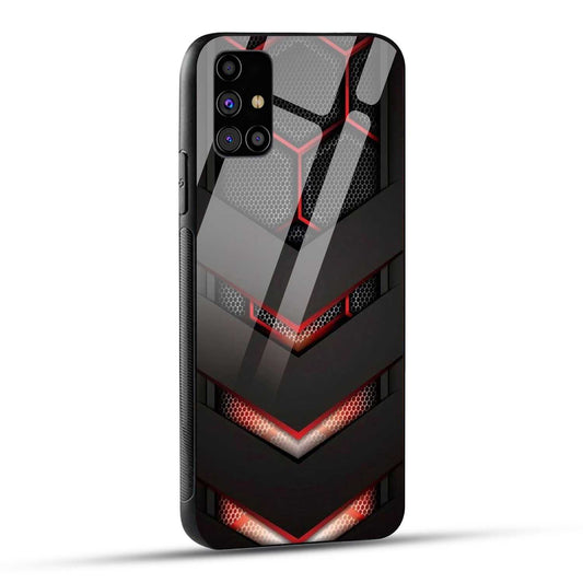 Samsung Galaxy M31s Back Cover Robotic Abstract Printed Glass Case