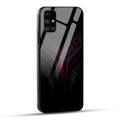 Samsung Galaxy M31s Back Cover Abstract Robotic Printed Glass Case