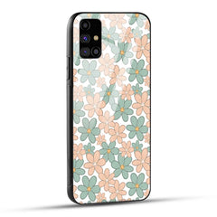 Samsung Galaxy M31s Back Cover Aesthetic Flowers Printed Glass Case