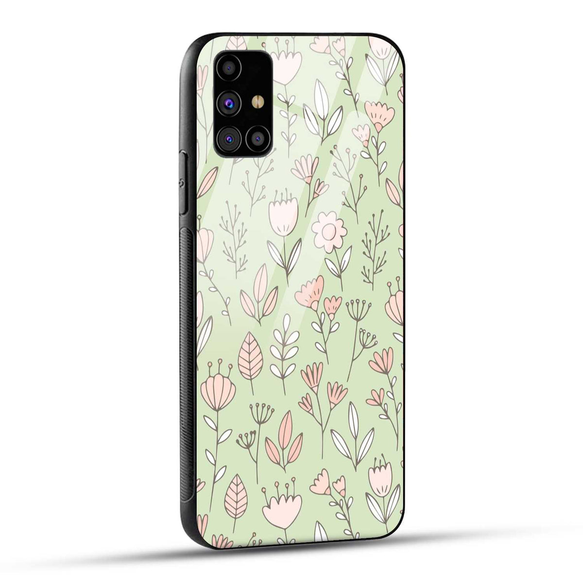Samsung Galaxy M31s Back Cover Flower Art Printed Glass Case