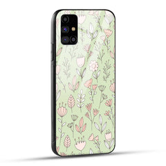 Samsung Galaxy M31s Back Cover Flower Art Printed Glass Case