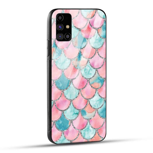 Samsung Galaxy M31s Back Cover Mirror Pattern Printed Glass Case