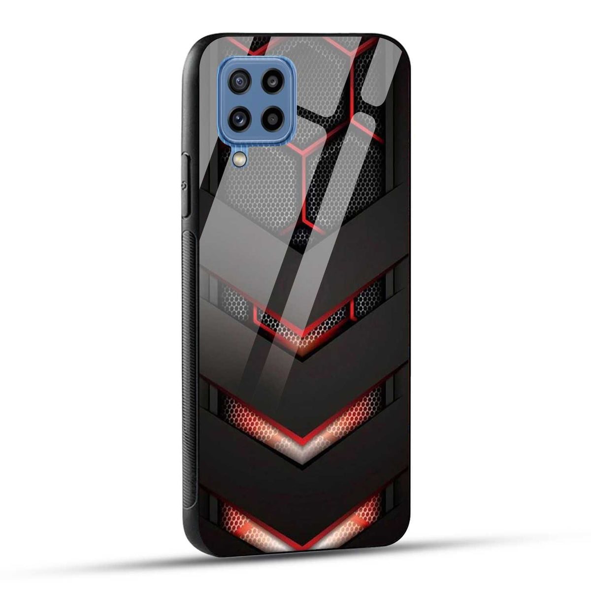 Samsung Galaxy M53 5G Back Cover Robotic Abstract Printed Glass Case