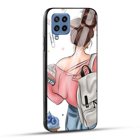 Samsung Galaxy M53 5G Back Cover Padhaku Girl Printed Glass Case