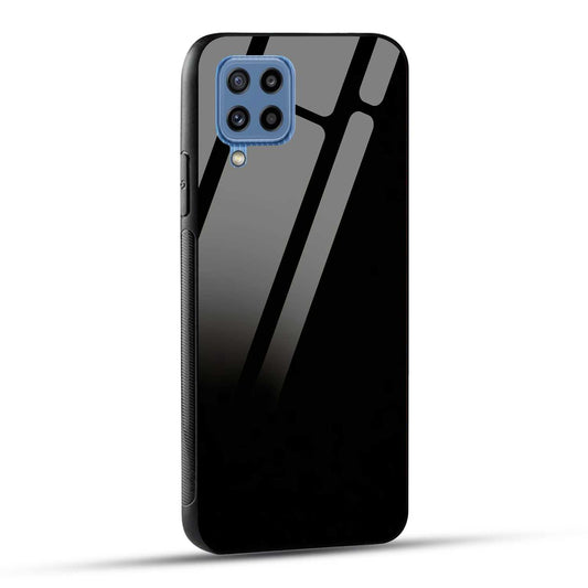 Samsung Galaxy M53 5G Back Cover Solid Black Printed Glass Case