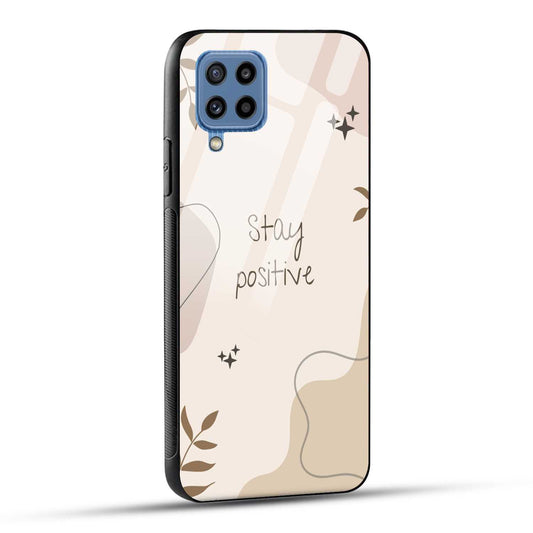 Samsung Galaxy M53 5G Back Cover Cream Beige Aesthetic Printed Glass Case