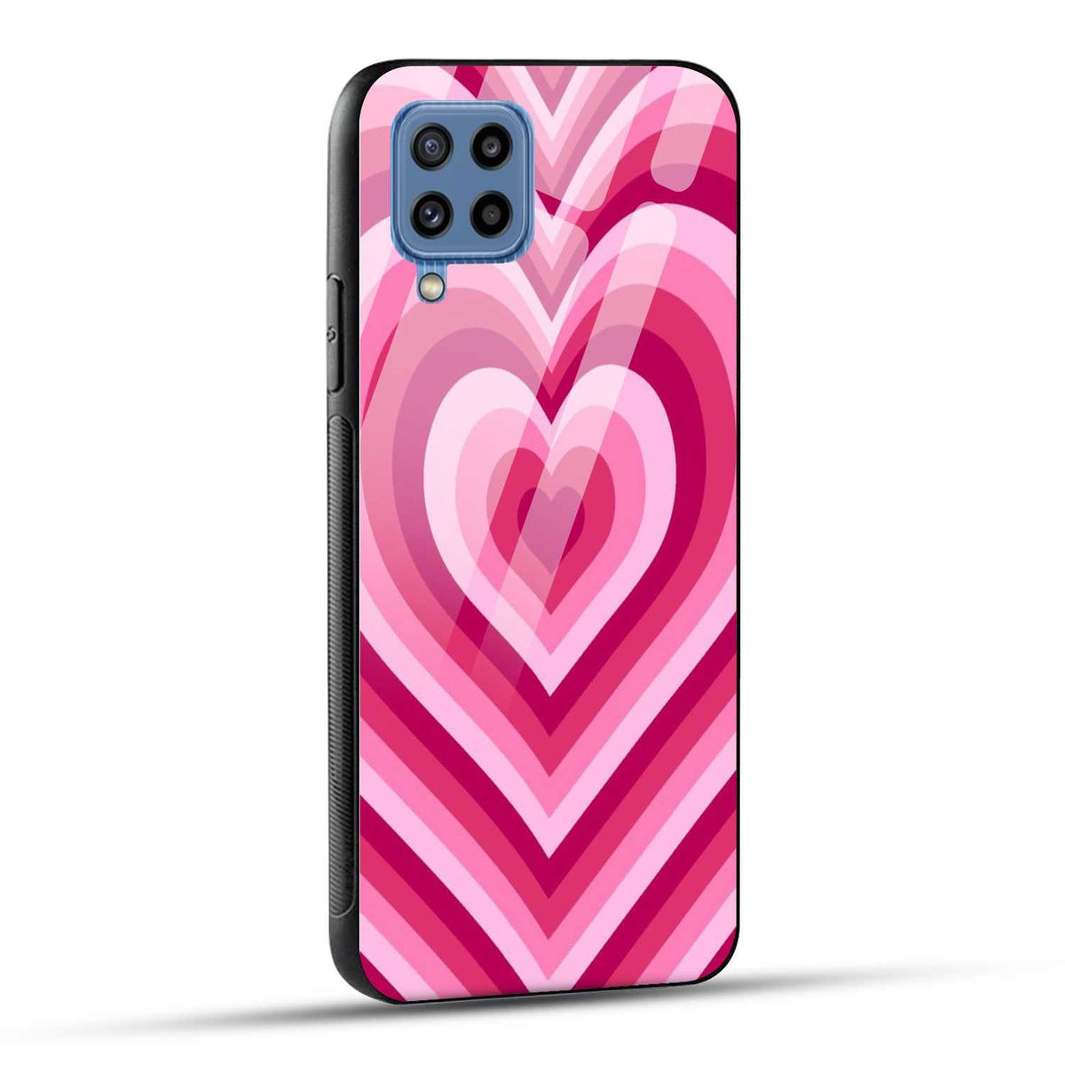 Samsung Galaxy M53 5G Back Cover Love Hearts Printed Glass Case