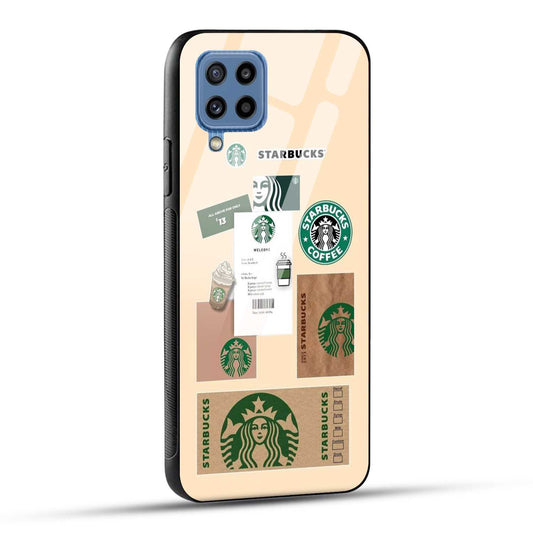 Samsung Galaxy M32 / Samsung Galaxy F22 Back Cover Starbucks Coffee Printed Glass Case