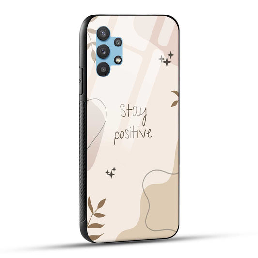 Samsung Galaxy M32 5G Back Cover Cream Beige Aesthetic Printed Glass Case