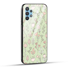 Samsung Galaxy A32 Back Cover Flower Art Printed Glass Case