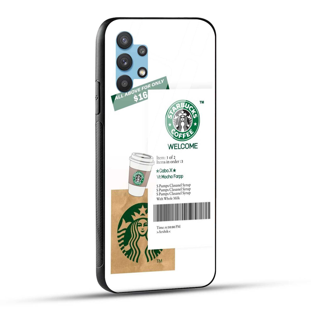 Samsung Galaxy M32 5G Starbucks Coffee Printed Glass Case