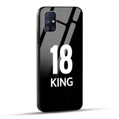 Samsung Galaxy M51 King number 18 Printed Glass Case