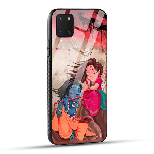 Samsung Galaxy Note 10 Lite Back Cover Lord Krishna with His Flute & Radha Printed Glass Case