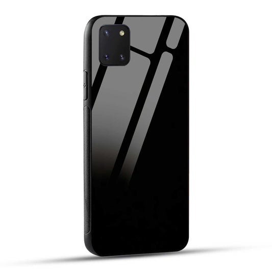 Samsung Galaxy Note 10 Lite Back Cover Solid Black Printed Glass Case