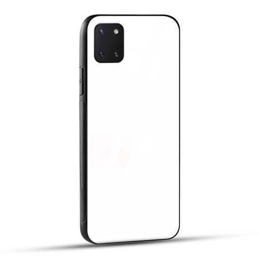 Samsung Galaxy Note 10 Lite Back Cover Plain White Printed Glass Case