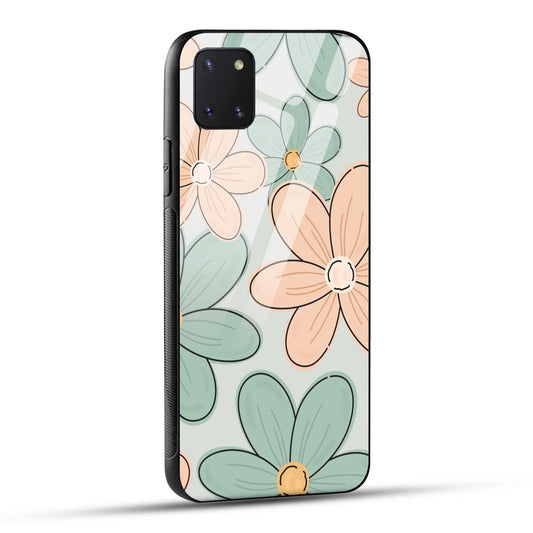 Samsung Galaxy Note 10 Lite Back Cover Aesthetic Flower Printed Glass Case
