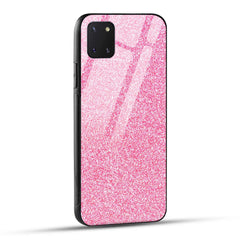 Samsung Galaxy Note 10 Lite Back Cover Pink Glitter Printed Glass Case