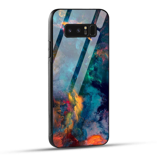 Samsung Galaxy Note 8 Back Cover Abstract Color Printed Glass Case
