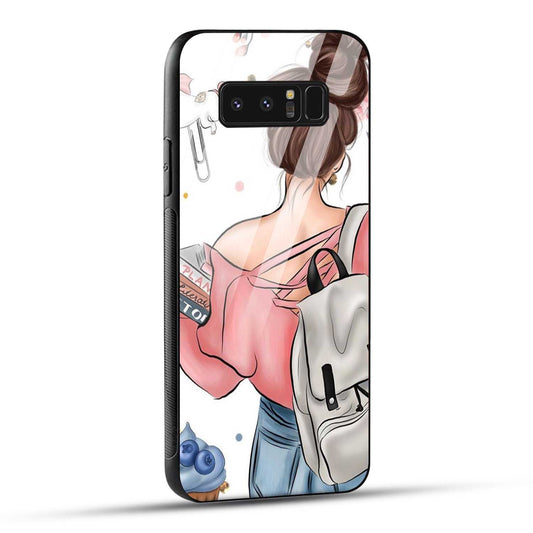 Samsung Galaxy Note 8 Back Cover Padhaku Girl Printed Glass Case