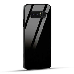 Samsung Galaxy Note 8 Back Cover Solid Black Printed Glass Case