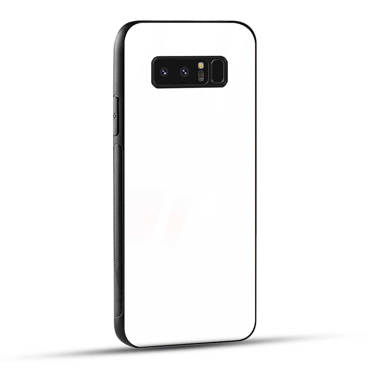 Samsung Galaxy Note 8 Back Cover Plain White Printed Glass Case