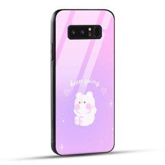 Samsung Galaxy Note 8 Back Cover Pink Purple Gradient Aesthetic Motivational Printed Glass Case
