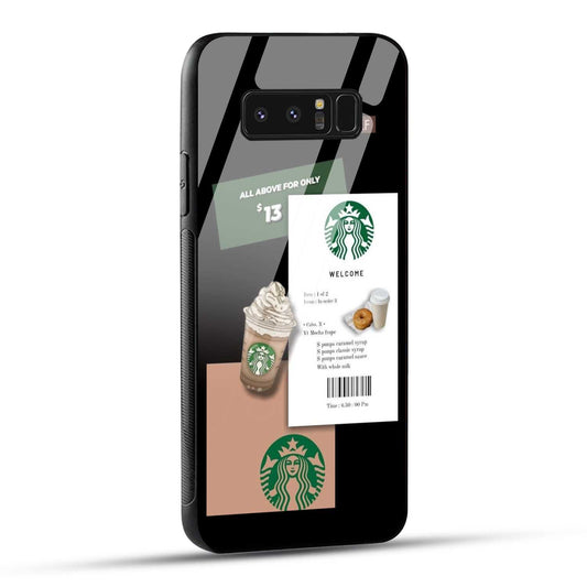Samsung Galaxy Note 8 Starbucks Coffee Printed Glass Case