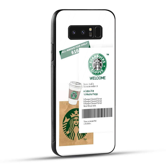 Samsung Galaxy Note 8 Starbucks Coffee Printed Glass Case