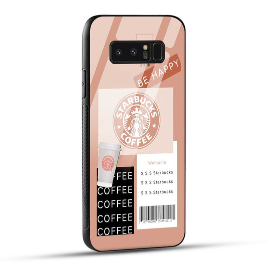 Samsung Galaxy Note 8 Starbucks Coffee Printed Glass Case