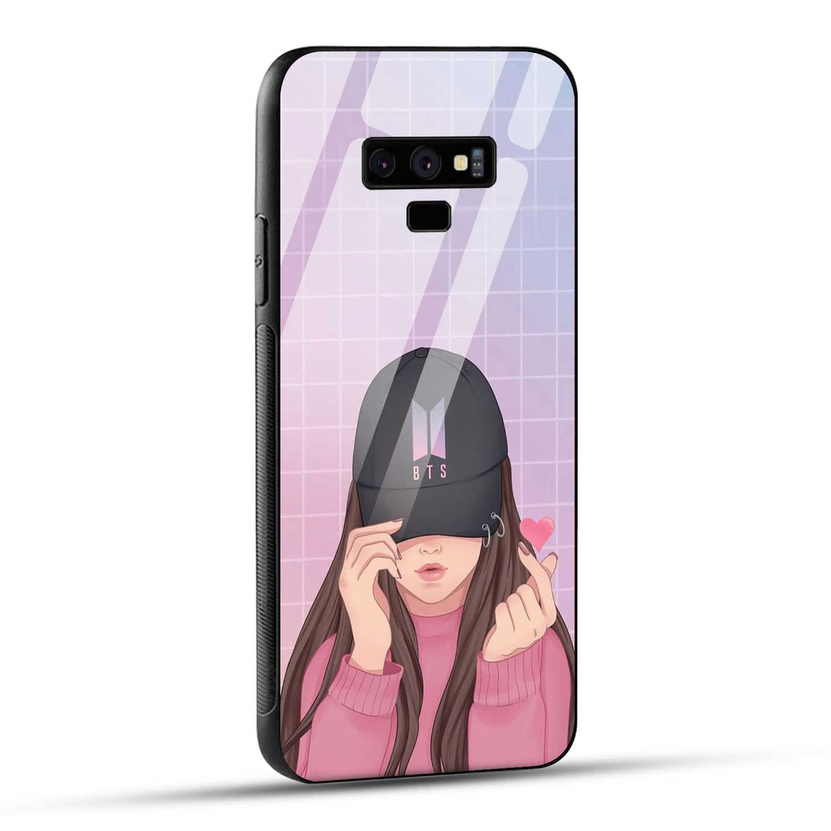 Samsung Galaxy Note 9 Back Cover Cap Girl Printed Glass Case