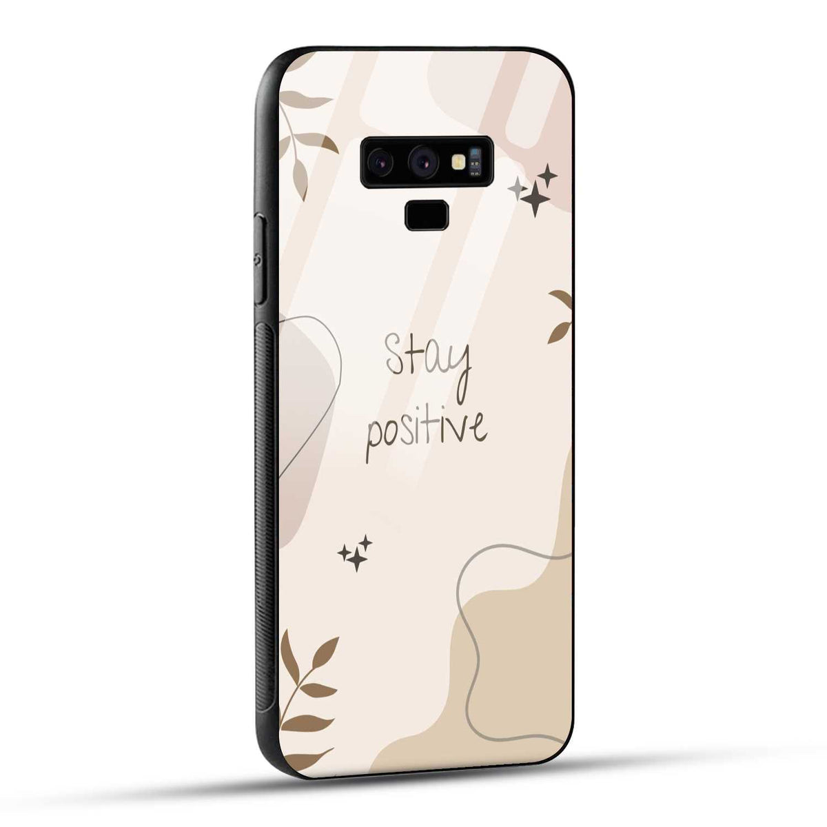 Samsung Galaxy Note 9 Back Cover Cream Beige Aesthetic Printed Glass Case