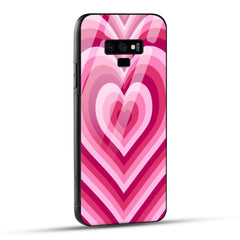 Samsung Galaxy Note 9 Back Cover Love Hearts Printed Glass Case