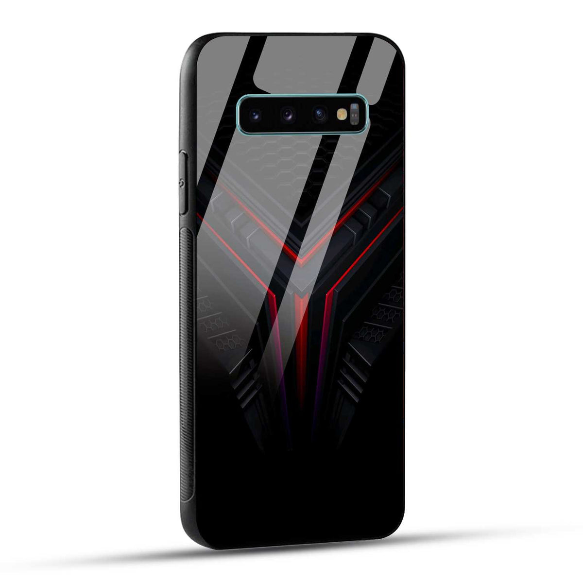 Samsung Galaxy S10 Plus Back Cover Abstract Robotic Printed Glass Case