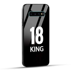 Samsung Galaxy S10 Plus King number 18 Printed Glass Case
