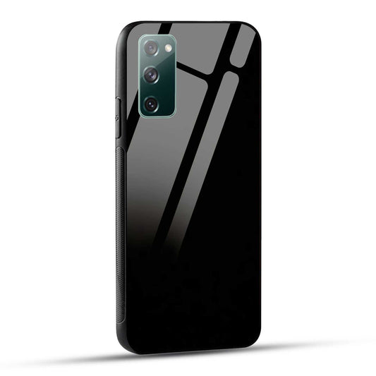 Samsung Galaxy S20 FE Back Cover Solid Black Printed Glass Case