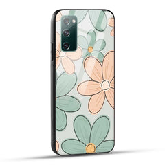 Samsung Galaxy S20 FE Back Cover Aesthetic Flower Printed Glass Case