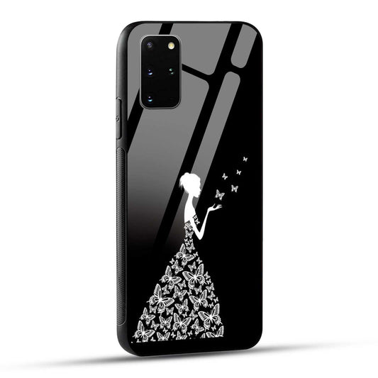Samsung Galaxy S20 Plus Back Cover Butterfly Girl Printed Glass Case