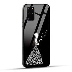 Samsung Galaxy S20 Plus Back Cover Butterfly Girl Printed Glass Case