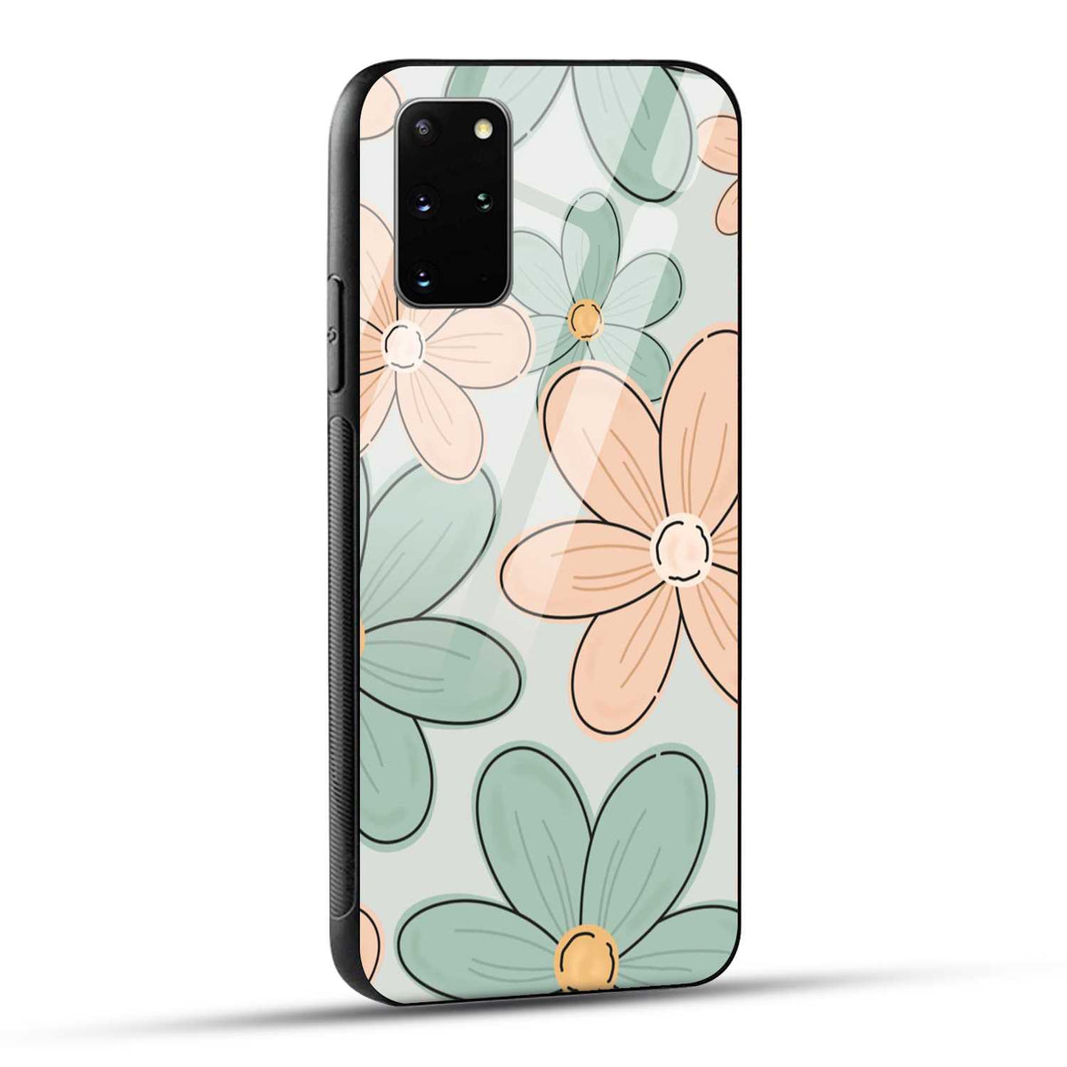 Samsung Galaxy S20 Plus Back Cover Aesthetic Flower Printed Glass Case