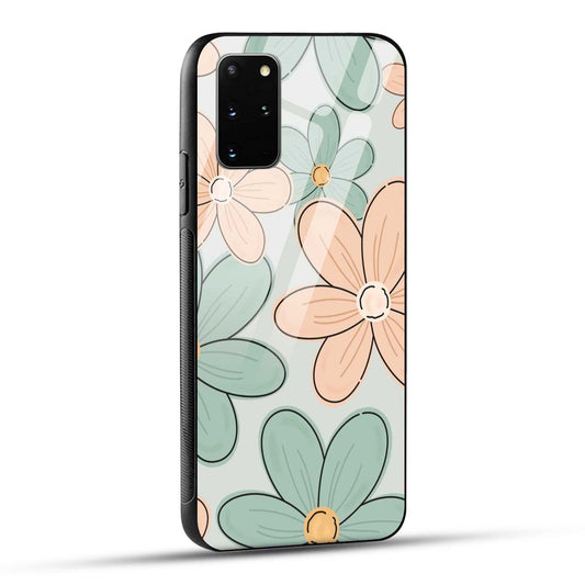 Samsung Galaxy S20 Plus Back Cover Aesthetic Flower Printed Glass Case