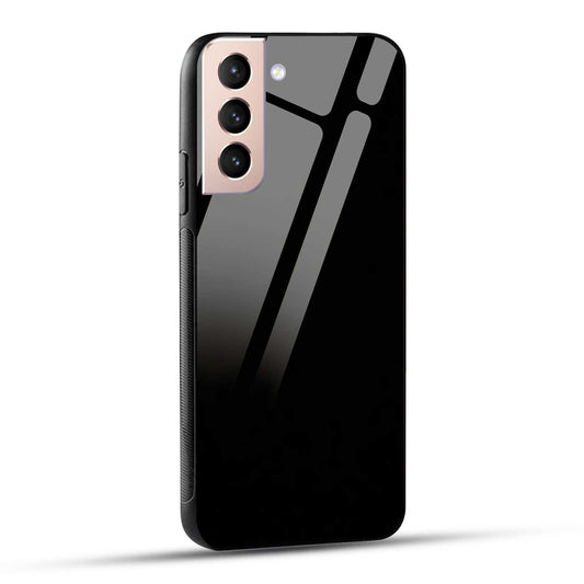 Samsung Galaxy S21 5G Back Cover Solid Black Printed Glass Case