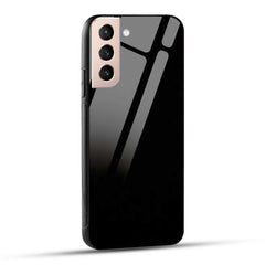 Samsung Galaxy S21 5G Back Cover Solid Black Printed Glass Case