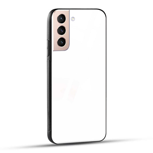 Samsung Galaxy S21 5G Back Cover Plain White Printed Glass Case