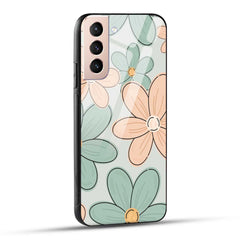 Samsung Galaxy S21 5G Back Cover Aesthetic Flower Printed Glass Case