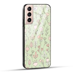 Samsung Galaxy S21 5G Back Cover Flower Art Printed Glass Case