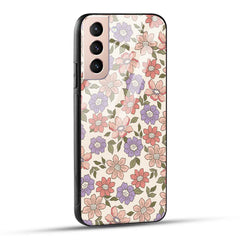 Samsung Galaxy S21 5G Back Cover Flowers In Retro  Printed Glass Case