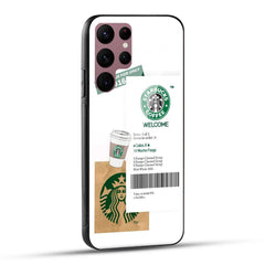 Samsung Galaxy S22 Ultra 5G Starbucks Coffee Printed Glass Case