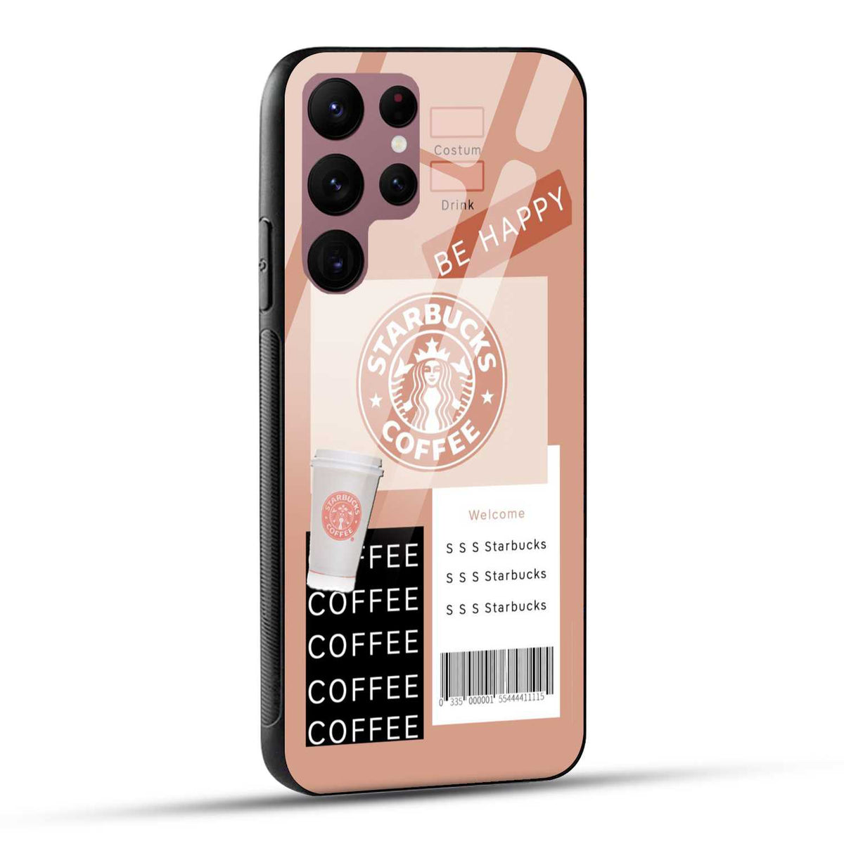 Samsung Galaxy S22 Ultra 5G Starbucks Coffee Printed Glass Case