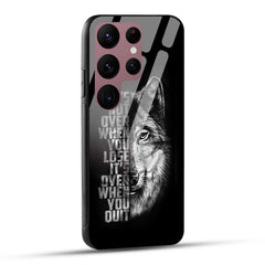 Samsung Galaxy S23 Ultra 5G Back Cover Motivational Positive Quote Printed Glass Case