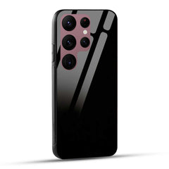 Samsung Galaxy S23 Ultra 5G Back Cover Solid Black Printed Glass Case